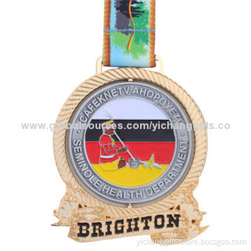 Souvenir Medals, Soft Enamel, Two Tones, Made of Zinc-alloy, w/Various Size/Colors/Customized Design